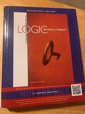 A Concise Introduction To Logic. Instructor’s Ed. 12th. BRAND NEW US HARDCOVER • $100