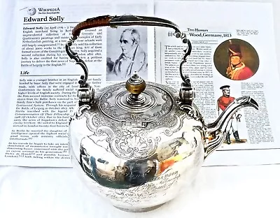 Historic 1738 Silver Kettle Trophy. Napoleonic Wars Battle Of Leipzig 1813. • £6500