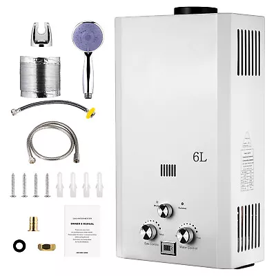 Gearzaar Gas Hot Water Heater 6L Indoor Outdoor Camping Caravan Instant Shower • £83.99