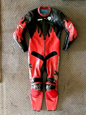 TEXPORT Italian Motorcycle Road Racing Leathers Track Day Leather Suit Eur 52 • $275