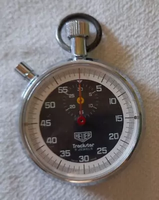 VINTAGE FISHER HEUER STOPWATCH 1970's 7 Jewels EXCELLENT  Working Condition • $150