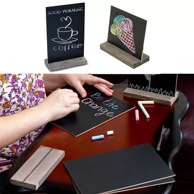 Table Top Blackboard & Stand Menu Notice Display Chalk Board Portrait Durable • £5.15