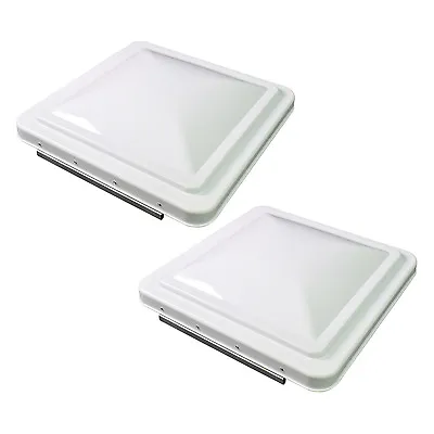 2 RV Roof Vent Cover Replacement Lid Motorhome Camper RV Trailer White 14  X 14  • $29.99