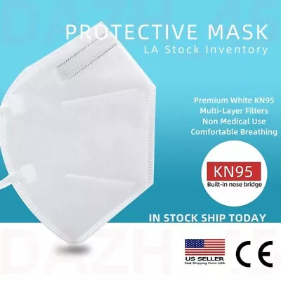 50 Pcs White KN95 Protective 5 Layers Face Mask Disposable Respirator • $12.99