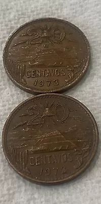 Mexico 20 Centavos 1973 ( Mule ) And Regular 1973 • $130