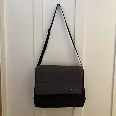 Mamas & Papas Baby Nappy CHANGING BAG Black Grey Shoulder Strap Magnetic VGC • £12.95