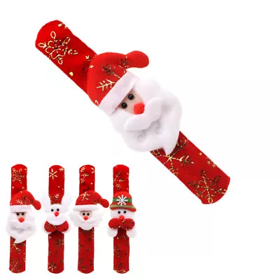Christmas Plush Slap Bracelet - Santa Snowman Elk (Random Style) • $8.79
