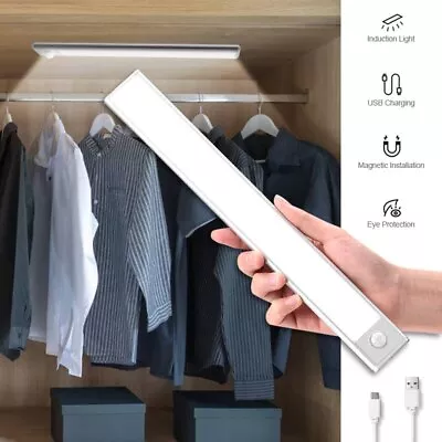 $17.99 • Buy LED Motion Sensor Light USB Rechargeable Wireless Night Induction Lamp Cabinet