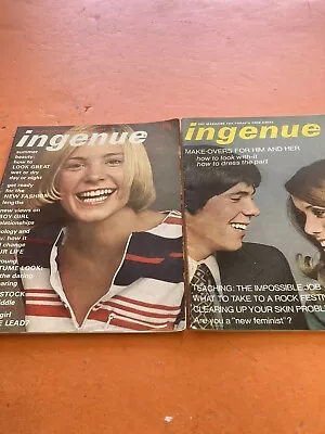 2 INGENUE Magazines FEBRUARY 1970 JULY '70 Fashion Hair Beauty • $14.99