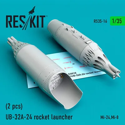 UB-32A-24 Rocket Launcher (2 Pcs) Mi-24Mi-8 Scale 1/35 Reskit RS35-0016 • $16.99