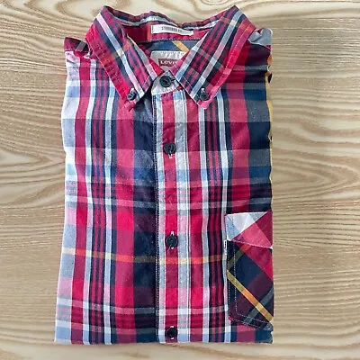 £18.90 • Buy Levis Mens Shirt Small Red White Check 20  Pit-to-Pit Designer Fashion Style Men