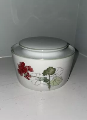 Block Spal Watercolors Geranium Sugar Bowl Mary Lou Goertzen Portugal 1981 • $18.50