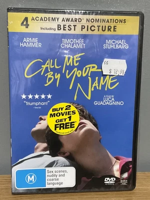$14 • Buy CALL ME BY YOUR NAME DVD Movie Regions 2 & 4 Widescreen New Still Sealed