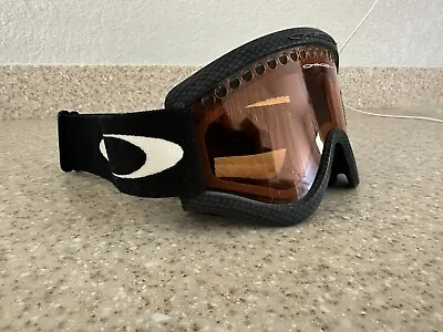 Vintage Old School Oakley Ski Snowboard Orange Carbon Persimmon Goggles  • $99