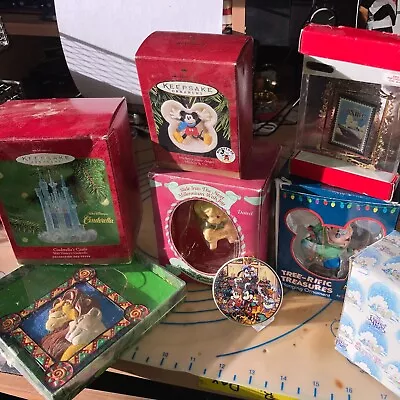 Lot Of 8 Collectors Ornaments Disney Hallmark Precious Moments Sugar Town • $31