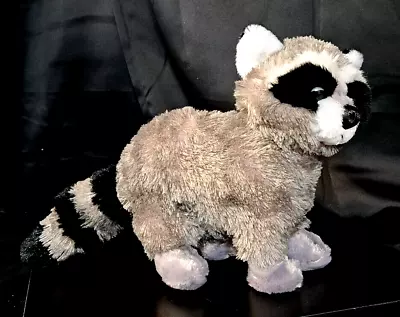 Realistic Plush Stuffed Animal Aurora World Gray Black White Raccoon  16” 2017 • $9.05