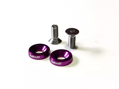 4pc Vms Racing License Plate Bolt & Washer Kit - Purple • $10.95