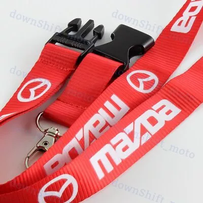 NEW MAZDA Red Lanyard Keychain Quick Release MAZDASPEED RX7 RX8 MIATA MX5 13B • $5.30