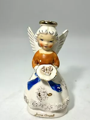 Vintage Ucagco June Girl Angel Figurine Spaghetti Trim 5  • $10.39