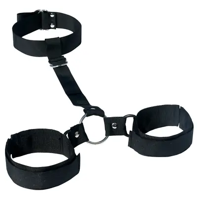 Sex & Mischief Shadow Neck Collar To Wrist Cuffs Restraint Set Hog Bondage Play • £29.99