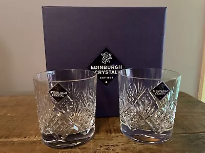 Edinburgh Crystal Cut Pair Of Tay Whisky Tumblers ( Boxed )  • £29.99