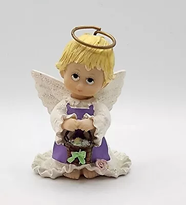 Holly Babies Blonde Girl Angel Holding Bucket Morehead Figurine • $12.95