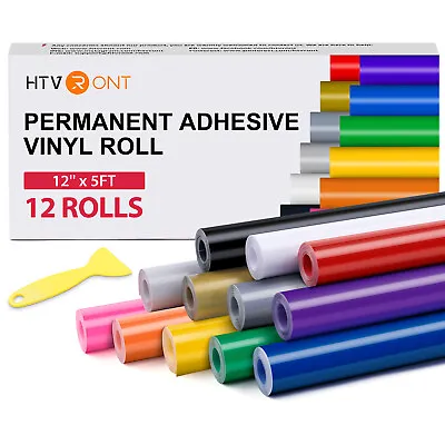 12x 12inx5ft Permanent Self Adhesive Vinyl Sign Making Bundle Rolls For Cricut • $30.99