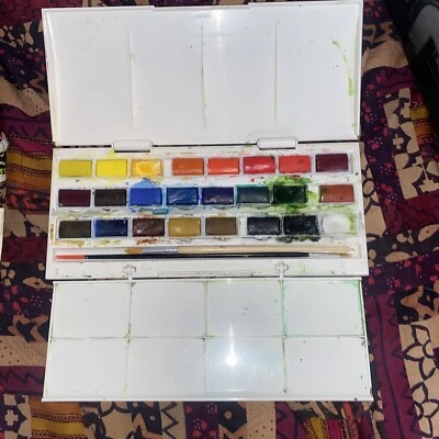 £20 • Buy WINSOR & NEWTON Cotman Water Colour Paint Whole Pan Studio Set 24pcs