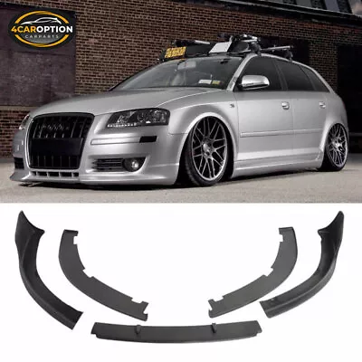 Fits 06-09 Audi A3 Euro Style Front Bumper Lip Spoiler 5PCS - PU • $75.99