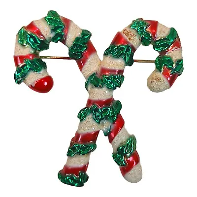 $14.93 • Buy Brooch Vintage  Charm Christmas Candy Cane For Women Men Lapel Pin Free Shippng!
