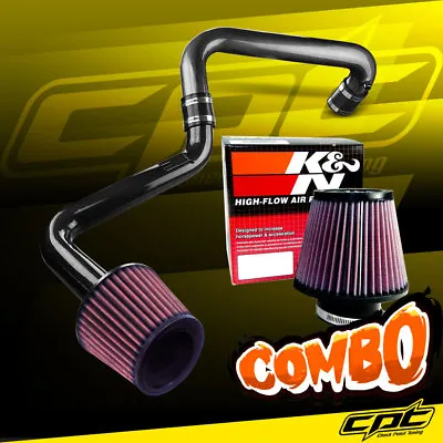 For 01-05 Honda Civic Automatic 1.7L Black Cold Air Intake + K&N Air Filter • $131.96