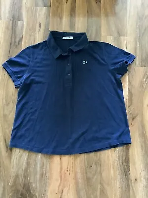 £2.50 • Buy Lacoste Women Blue Polo Shirt Size 46 Uk 16-18 