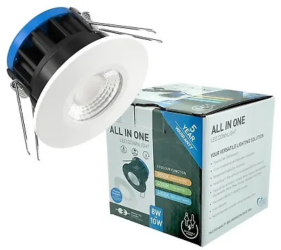 £18.29 • Buy 8w / 10w All In 1 SOLO Dimm 64mm C/o LED Downlight 700-950lm 3 Colours 3 Bezels