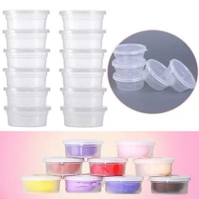 $14.54 • Buy 12PCS Slime Storage Containers Foam Ball Storage Cups Containers With Lids