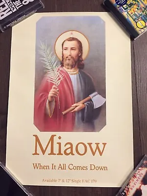 Miaow When It All Comes Down Promo Poster (Original) Factory Records 1987 (Rare) • £20
