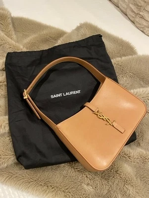 $2200 • Buy YSL - LE 5 À 7 HOBO BAG IN VEGETABLE-TANNED LEATHER - Brown Gold