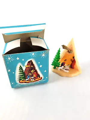 Vintage Tiny Little Plastic Nativity Set Hong Kong 2  Excellent In Box • $25