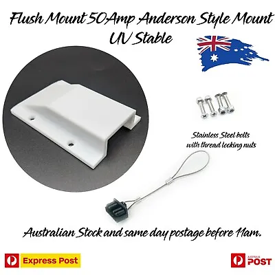 $31.57 • Buy 50a Anderson Plug External White Mount Cover Suit Caravan Or 4WD + Dust Cover