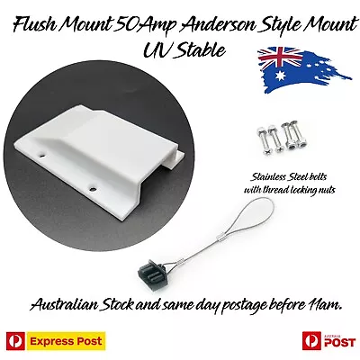 $24.57 • Buy 50a Anderson Plug External White Mount Cover Suit Caravan Or 4WD + Dust Cover