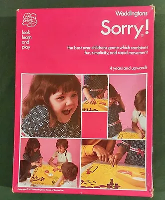 VINTAGE SORRY GAME : 1977 Waddingtons Edition COMPLETE • £14.99
