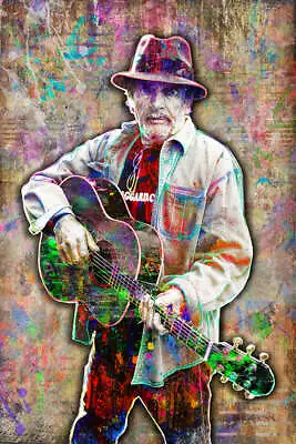 Merle Haggard Poster Merle Haggard Gift Merle Haggard Art Free Shipping US • $28.99