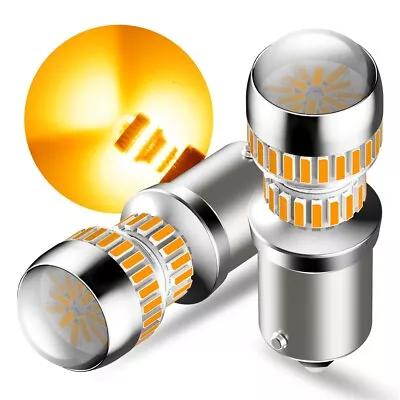 AUXITO 1156 7506 LED Turn Signal Light Bulbs CANBUS Anti Hyper Flash Amber 3000K • $15.99