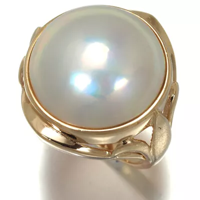 Auth TASAKI Ring Mabe Pearl 16.0mm US5.5 14K 585 Yellow Gold • $511.89