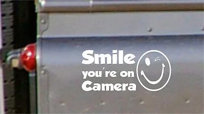 £3.79 • Buy Vehicle In Car Camera Recording Sticker-Smile CCTV Sign-Van,Lorry,Truck,Taxi,Bus