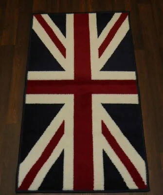 Top Quality Novelty 60x110cm Union Jack Red/white/blue Aprox 4x2ft Wovenn Rugs • £12.99