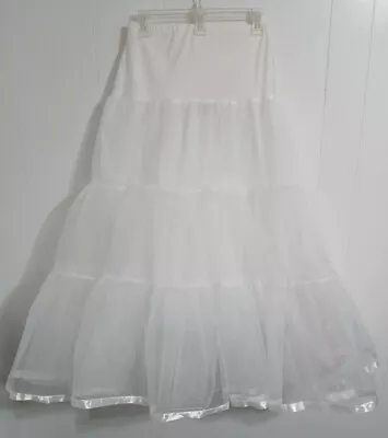 Vintage 50s Grace Karin White Tulle Crinoline Petticoat Underskirt XL Pageant • $29.40