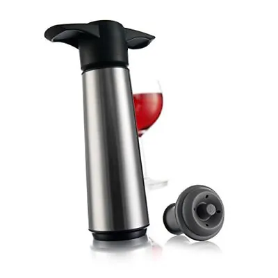 $28.88 • Buy Vacu Vin Stainless Steele Wine Saver Stainless Steel Pump + 1 Stopper