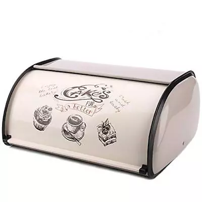 Bread Boxstainless Steel Bread Box For Kitchenmetal Bread Bin With Lidbread Stor • $30.59