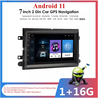 7  Android 11 1GB 16GB Quad Core Car Stereo Radio GPS For Ford Lincoln Mercury • $159.98