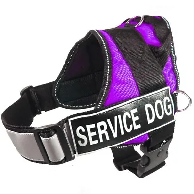 SERVICE DOG VEST Harness Handle Removable Reflective Tag Patches THERAPY DOG • $12.99